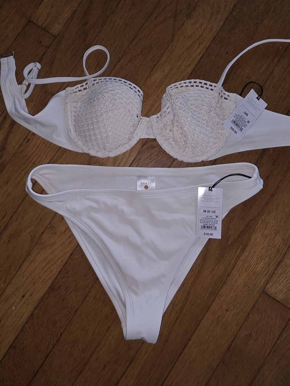 Shade Cream Crochet-Trim Bikini Set - Picture 2 of 4